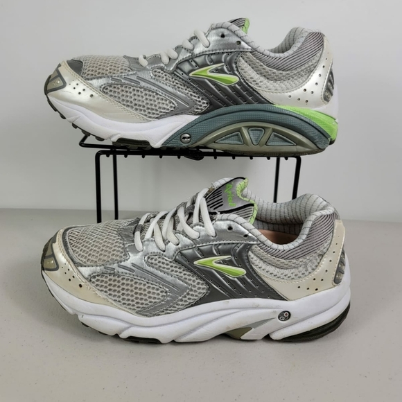 Brooks Ariel Running/ Walking - 42199131 - Silver Green White - Women's Size 7.5 - Picture 1 of 9
